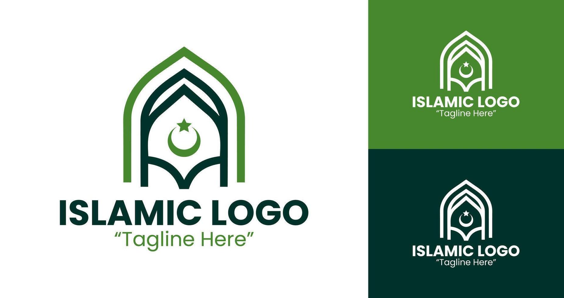 Elegant Dome and Crescent Logo for Islamic Event Identity and Branding vector