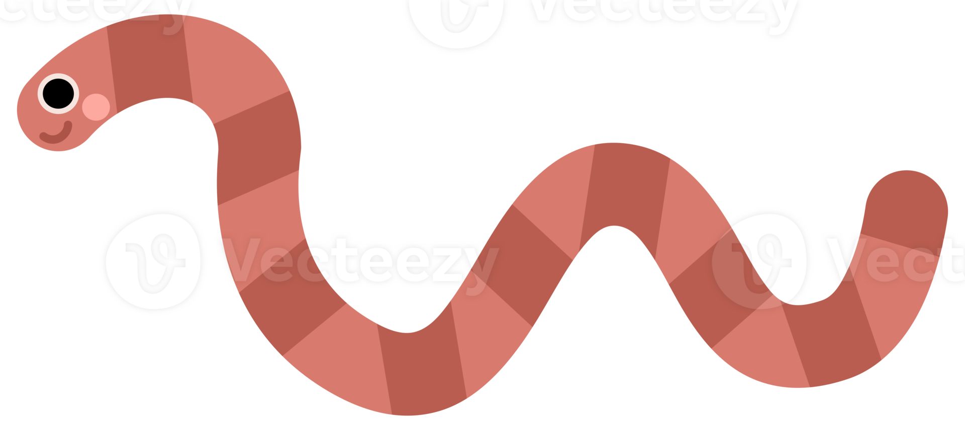 Illustration of a Cartoon Worm Character png