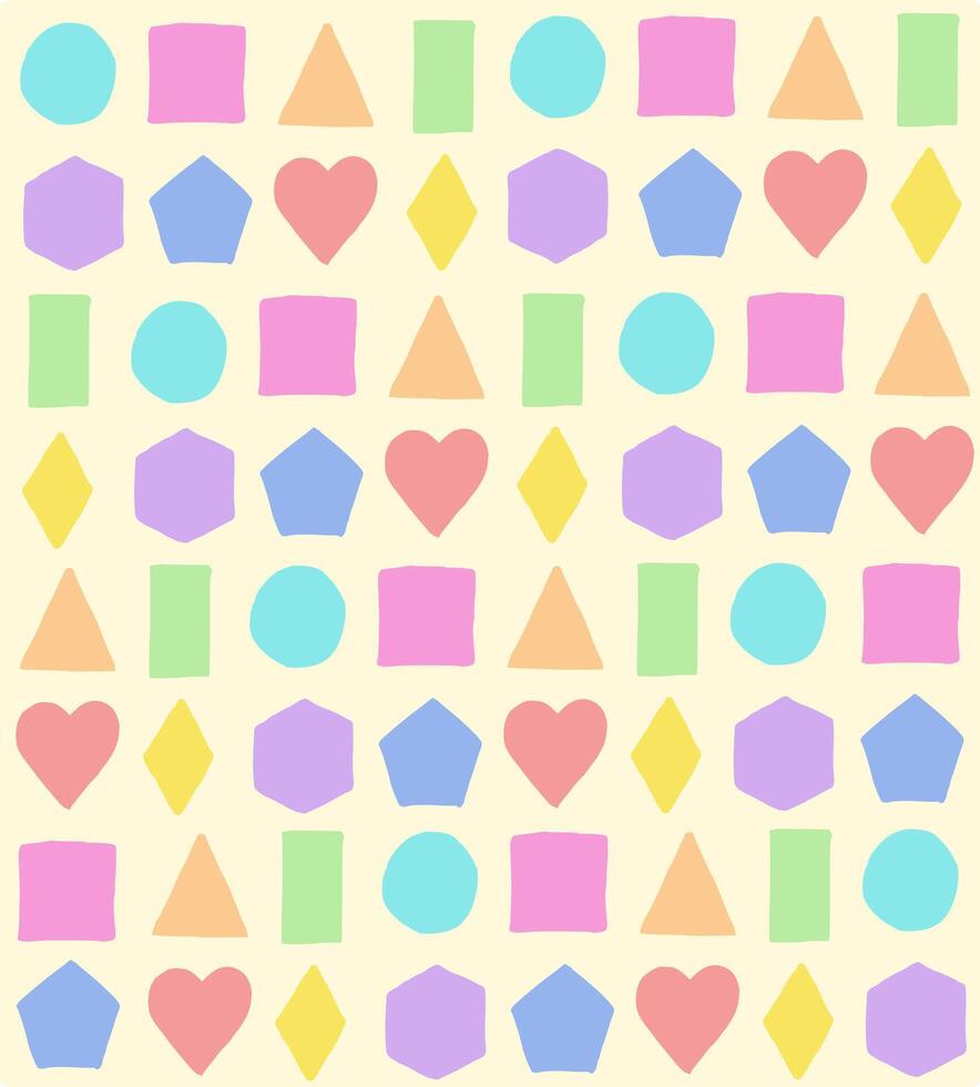 Baby geometric colorful shapes background seamless pattern vector