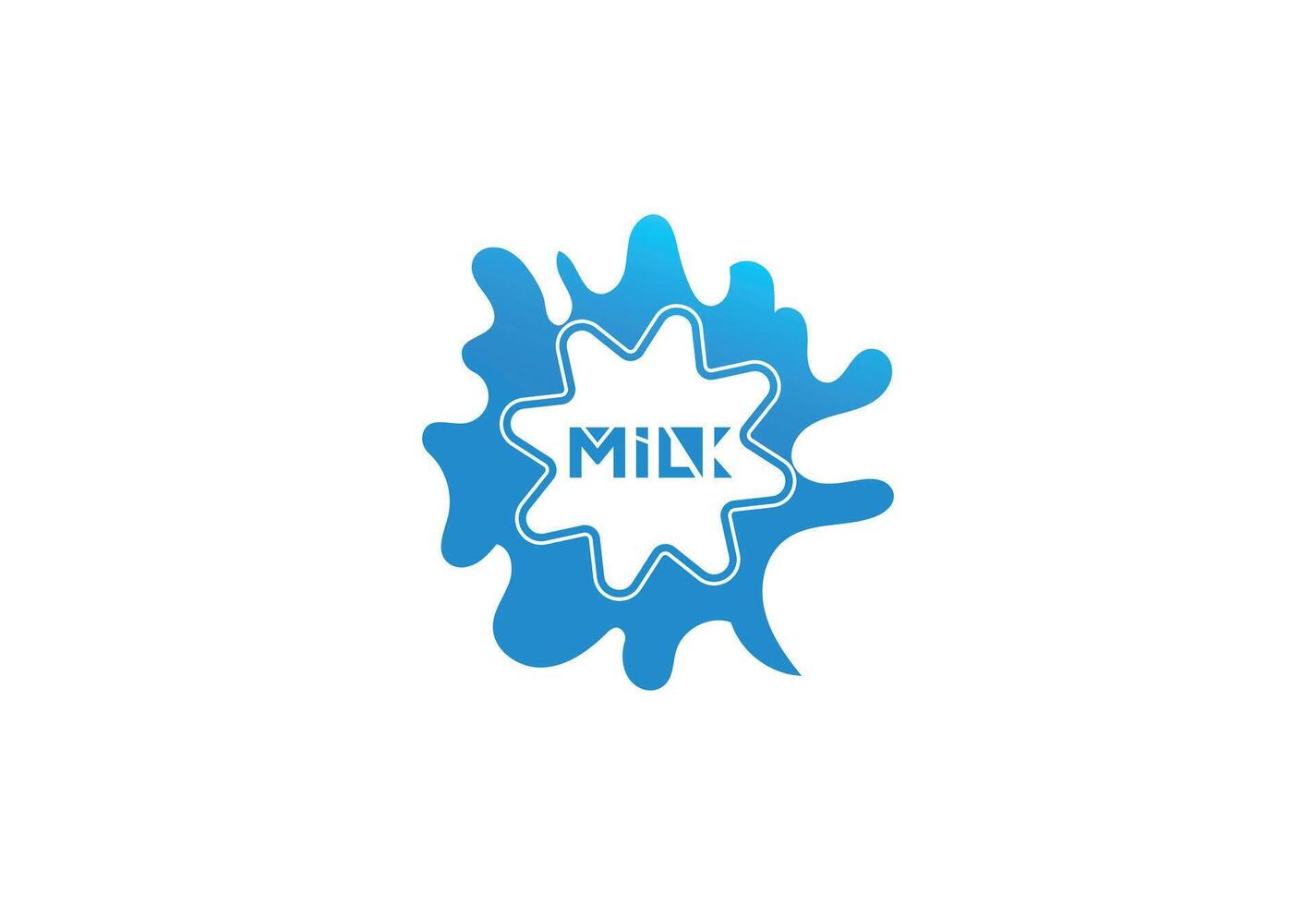 Fresh Splash Cow Milk logo Concept, illustration. vector
