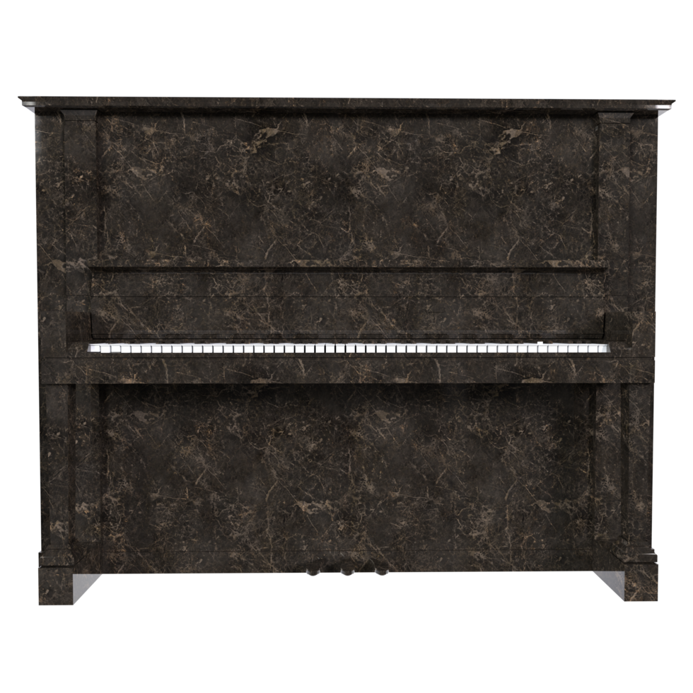 Marble piano isolated on transparent png