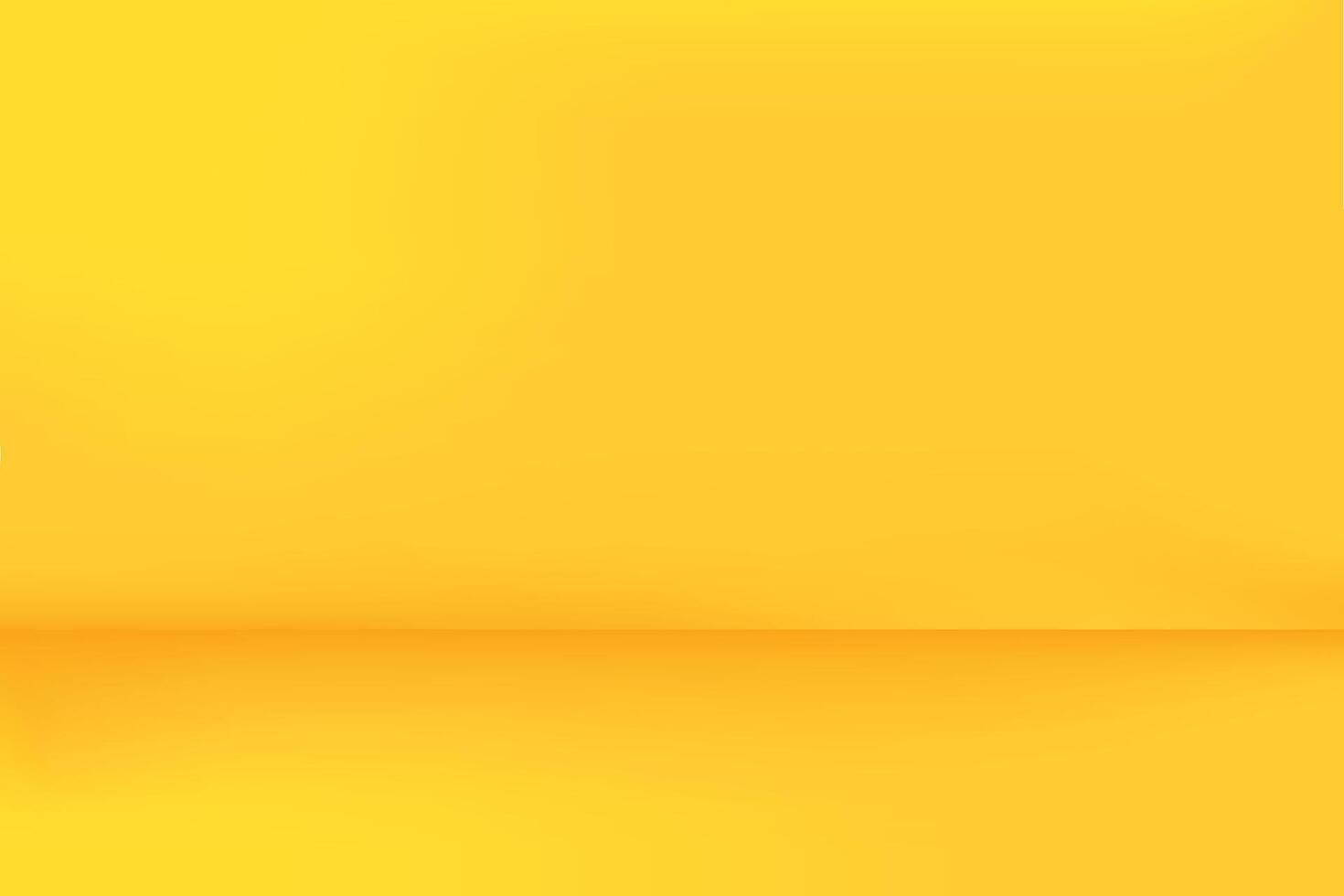Yellow studio background. Empty room or space for product, backdrop and presentation vector