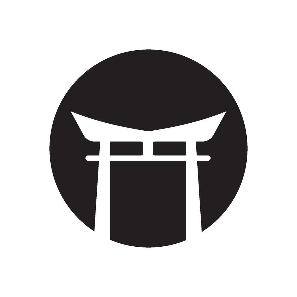 Torii Gate symbol icon vector