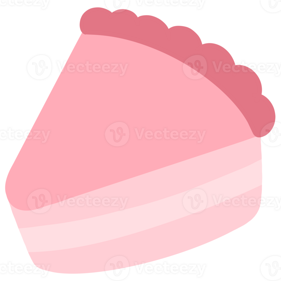 Pink cake slice icon transparent png