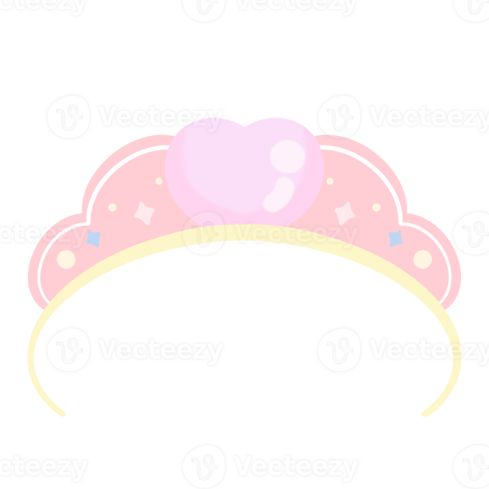 a pink heart shaped tiara on a transparent background png