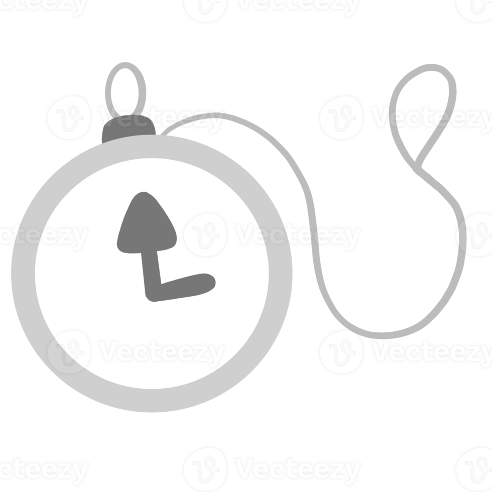 A gray pocket watch with hands that can show the time and stop the time. png