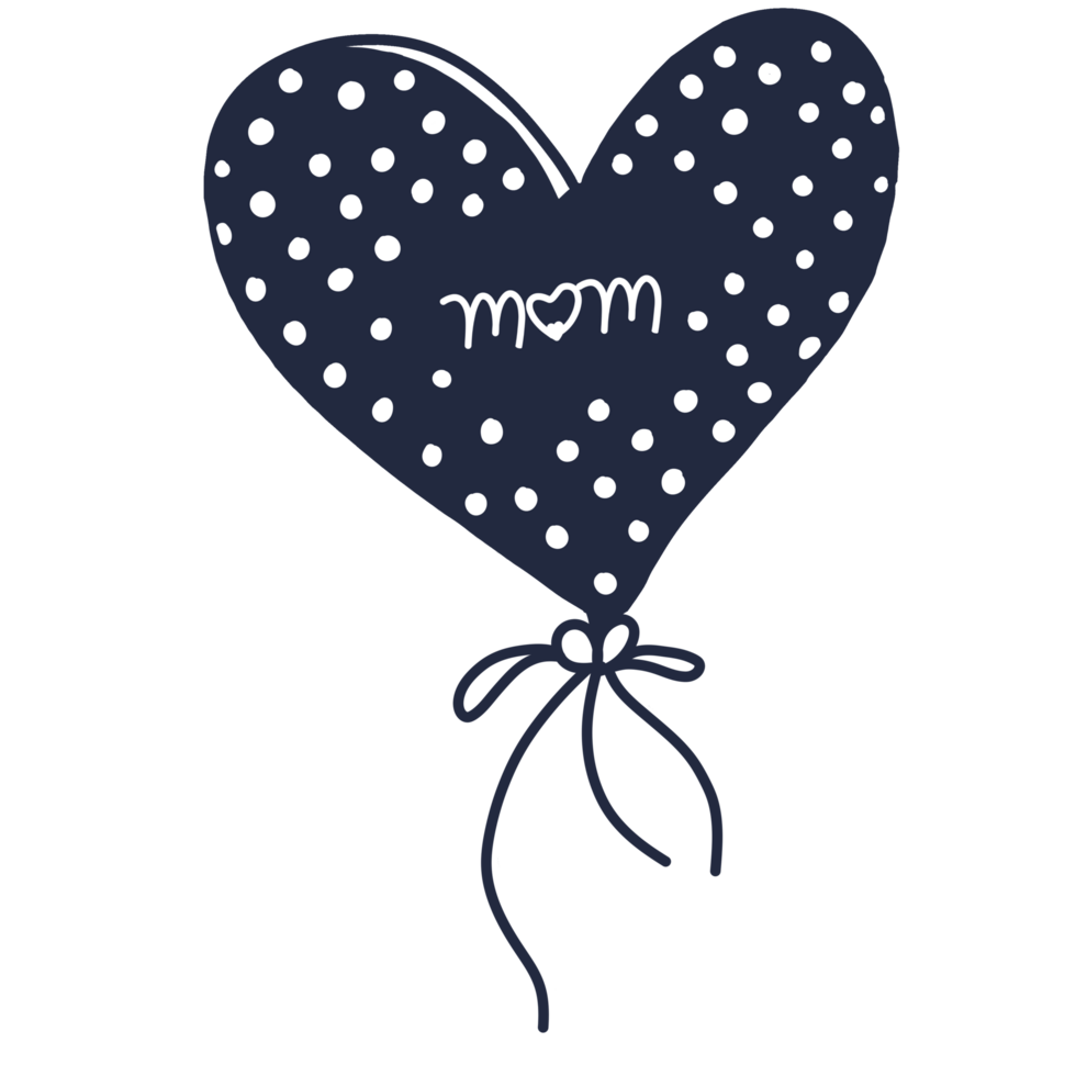 Mother day mom love heart balloon png