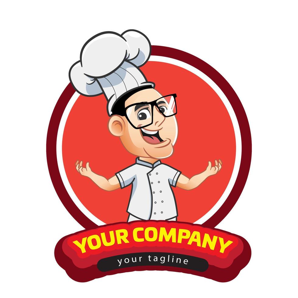 Master Chef logo design illustration template vector