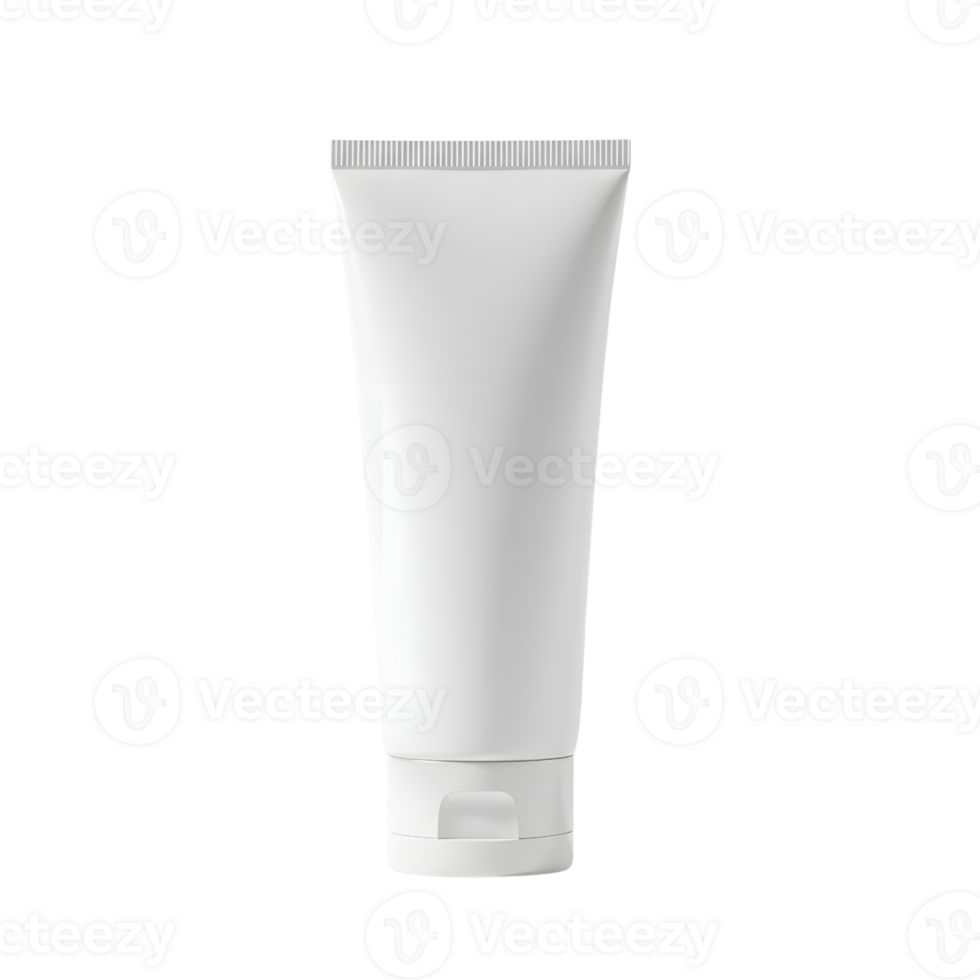 Matte White Skincare Tube with Flip Cap isolated background png