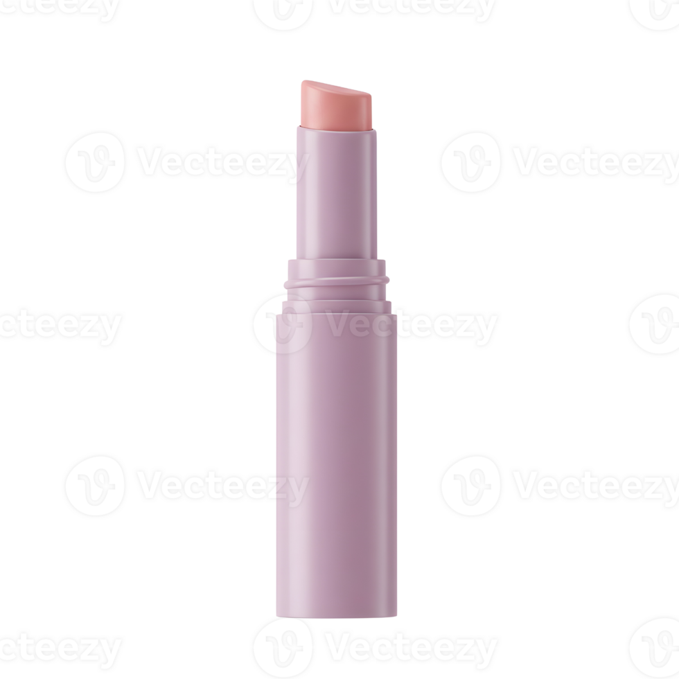 Pink Lipstick Tube Mockup for Makeup and Beauty Branding isolated png