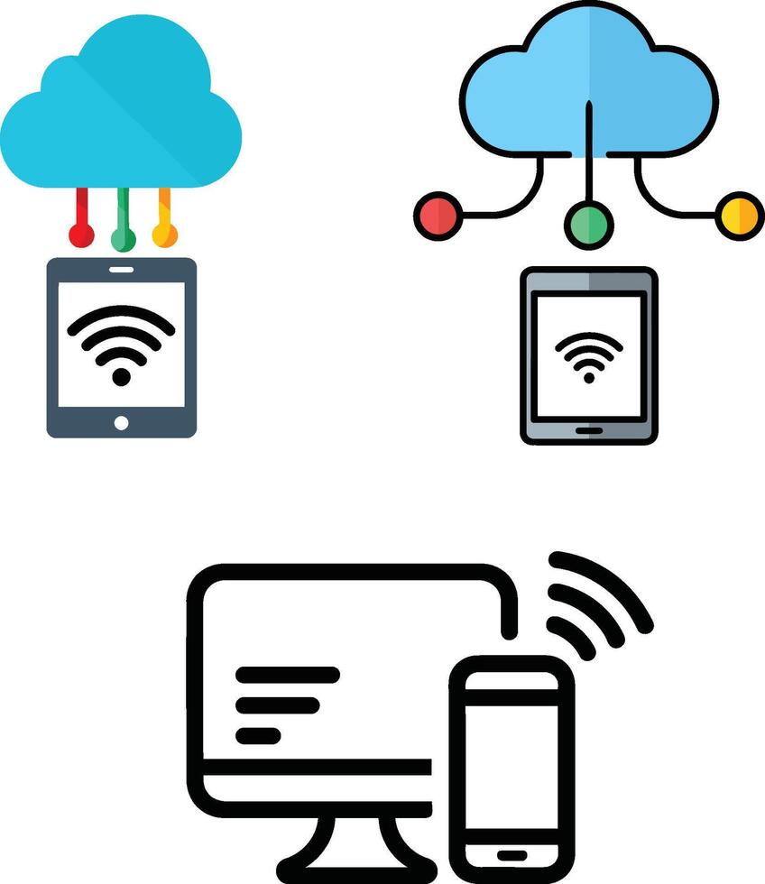Cloud-Based Device Connectivity vector