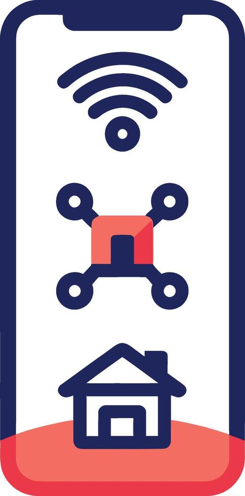 Smart Home Drone Control App vector