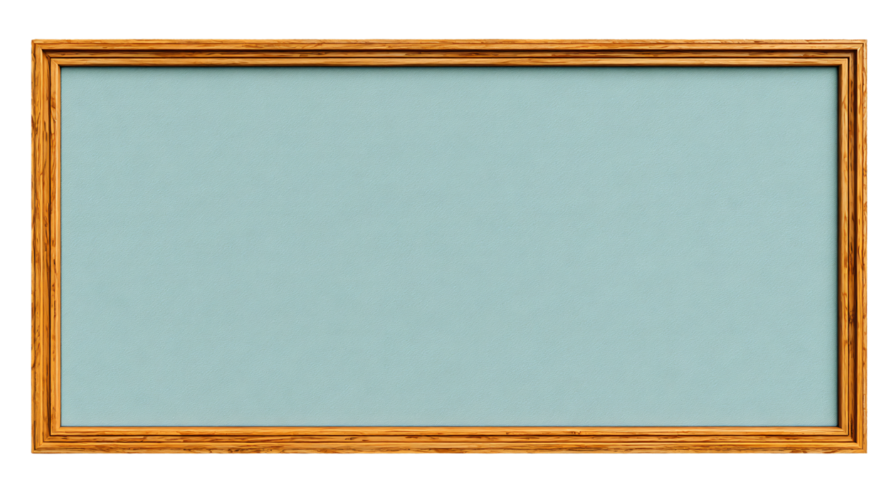 Wooden Frame with Light Blue Background for Artwork Display png