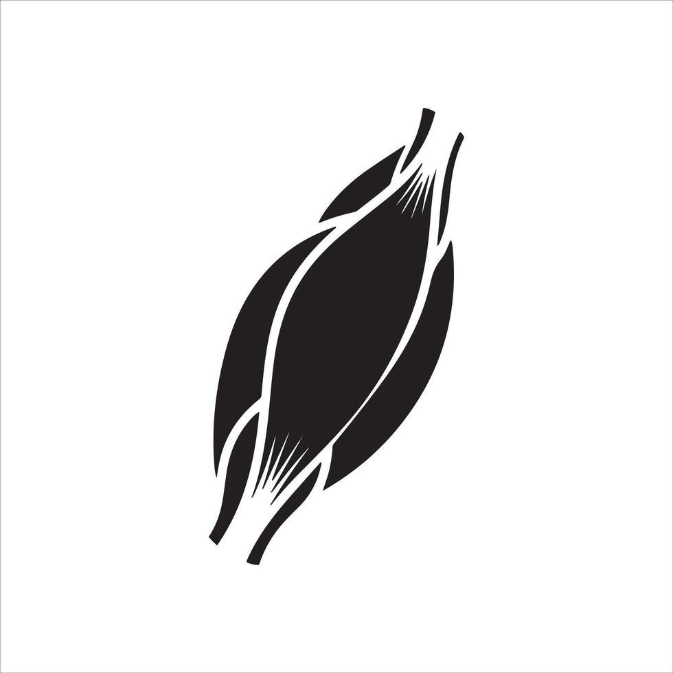 Stylized black and white representation of a muscle fiber structure vector
