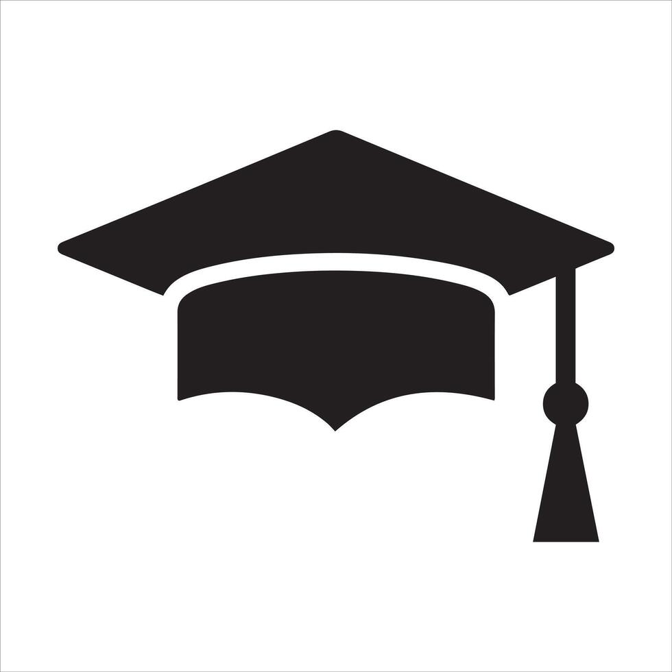 Academic graduation cap with tassel symbolizing achievement and education vector