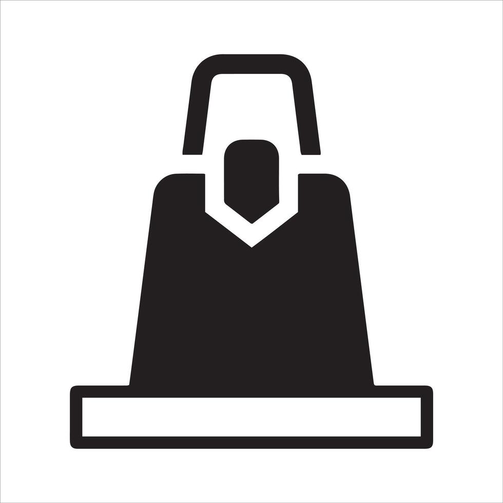 Stylized black silhouette of a shopping bag with a handle vector