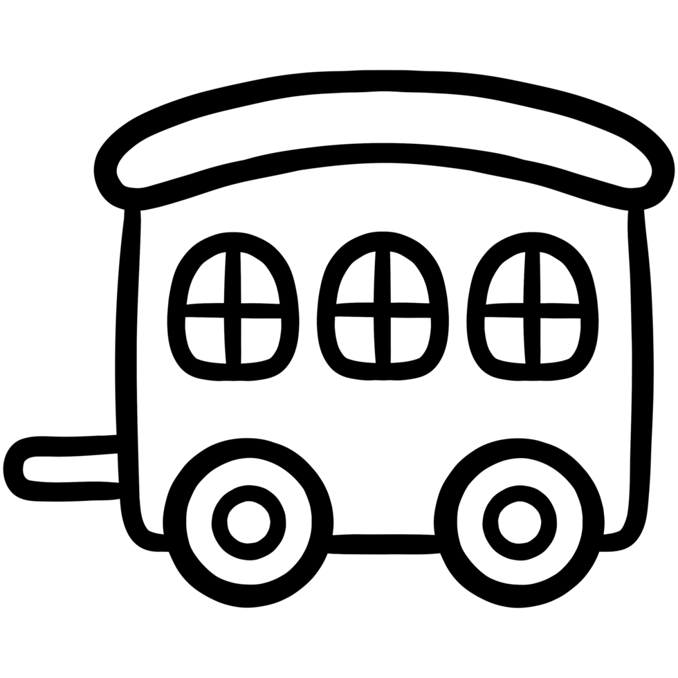 Wooden toy train doodle png
