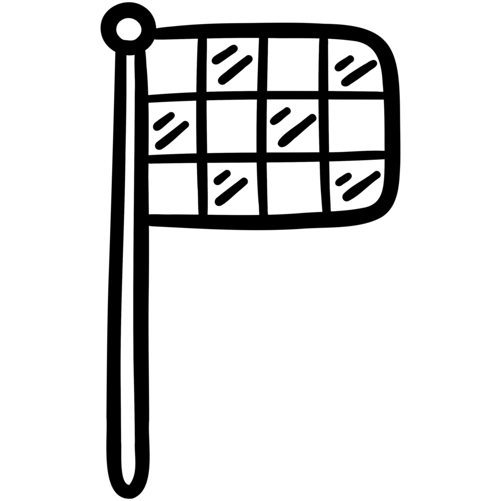 Checkered flag doodle png
