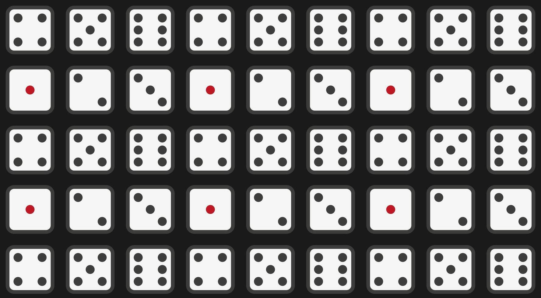 a black background with a dices board vector