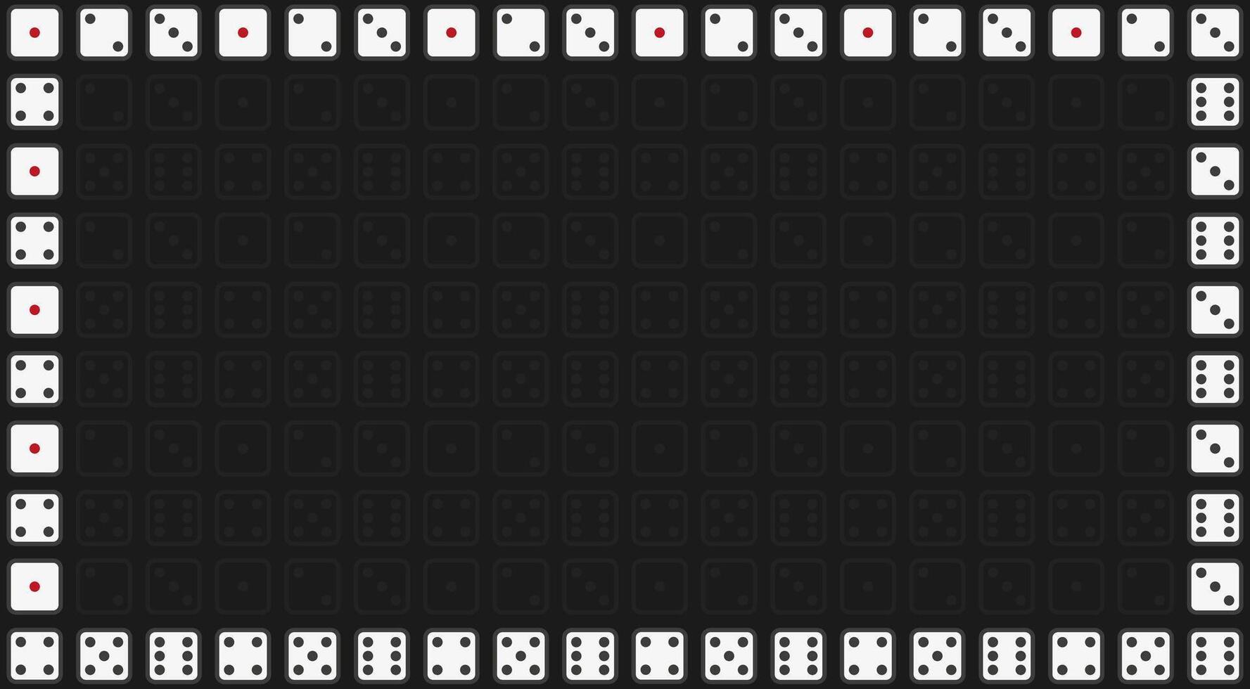 a black background with a dices vector