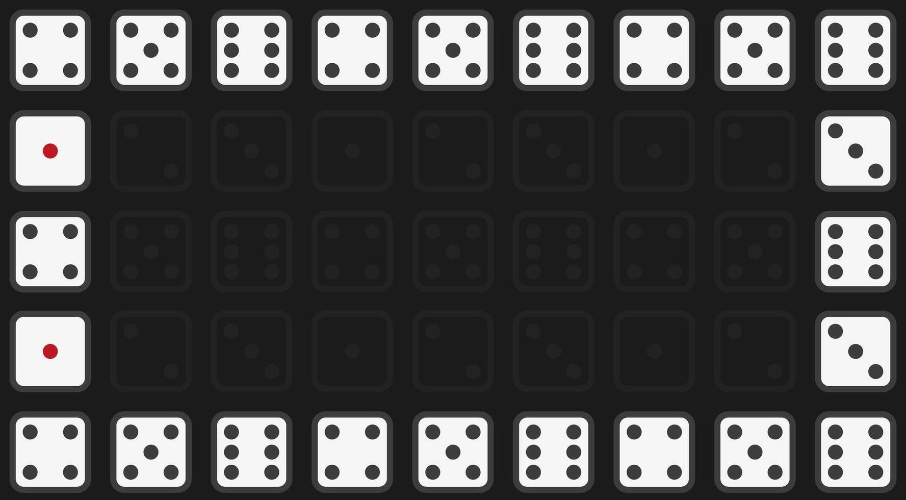 white background with a dices board vector