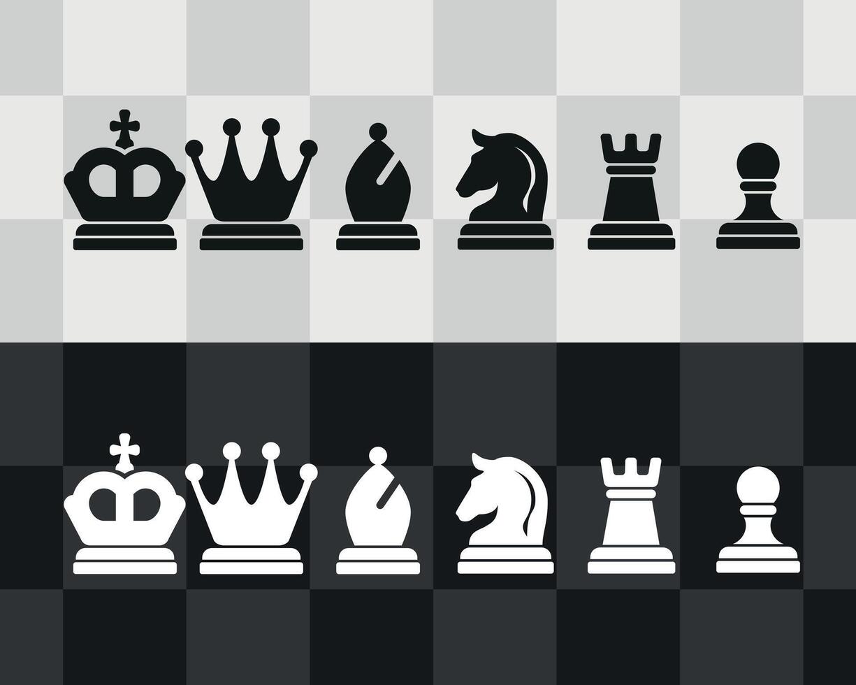a chess board with black and white pieces vector