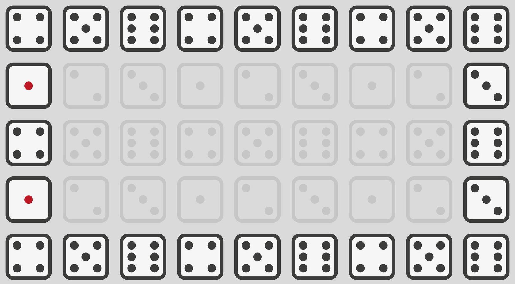 grey and white background with a dices board vector