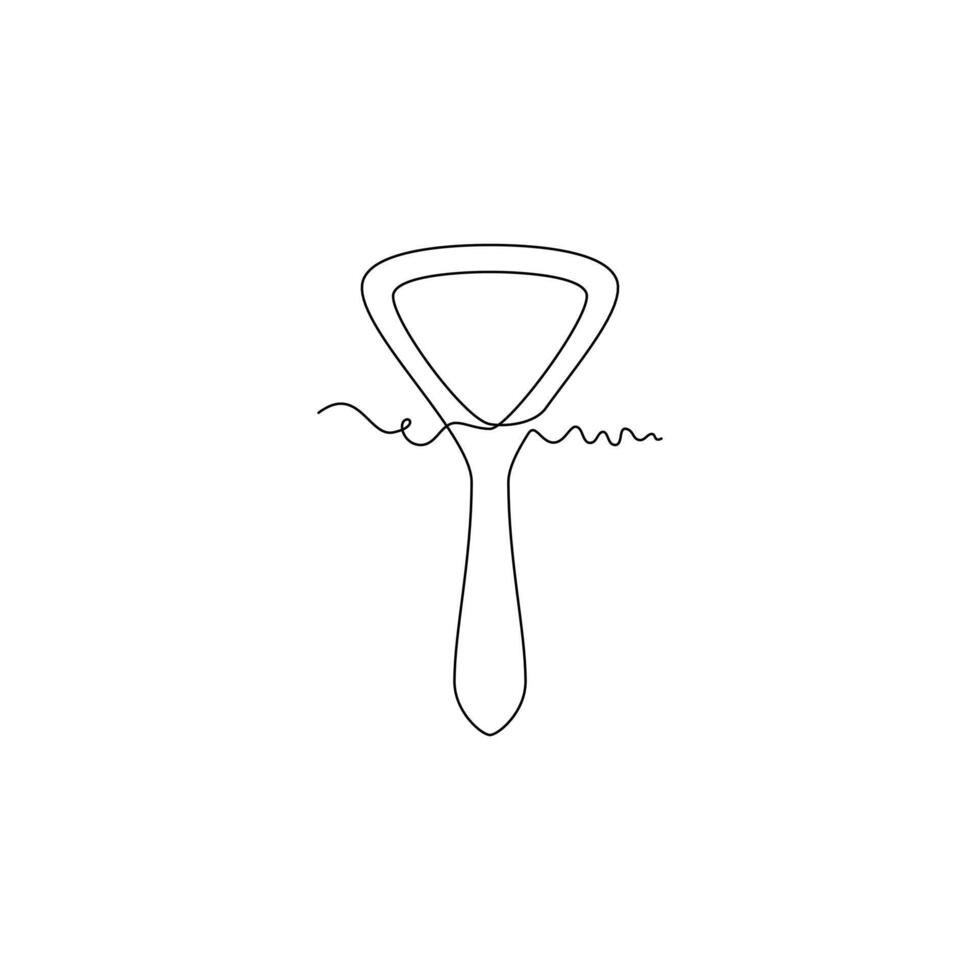 one line art Tongue Scraper illustration. line art, one continuous line, simple, hand drawn and sketch style. for icons, symbols, signs or logos vector