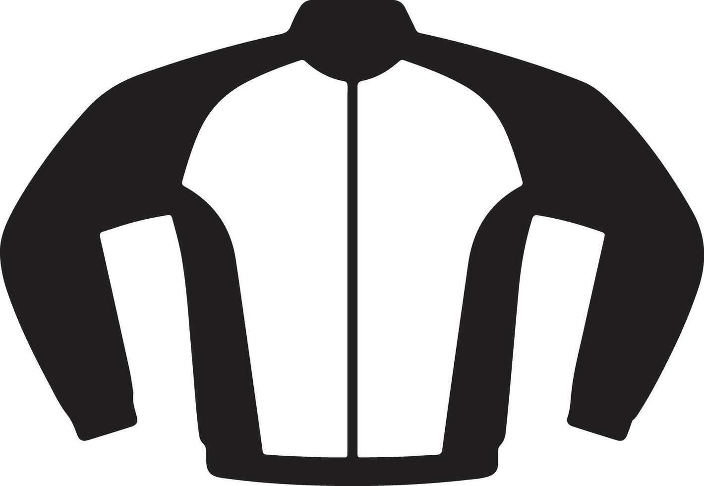 Black and white jacket silhouette with contrasting panels clothing vector