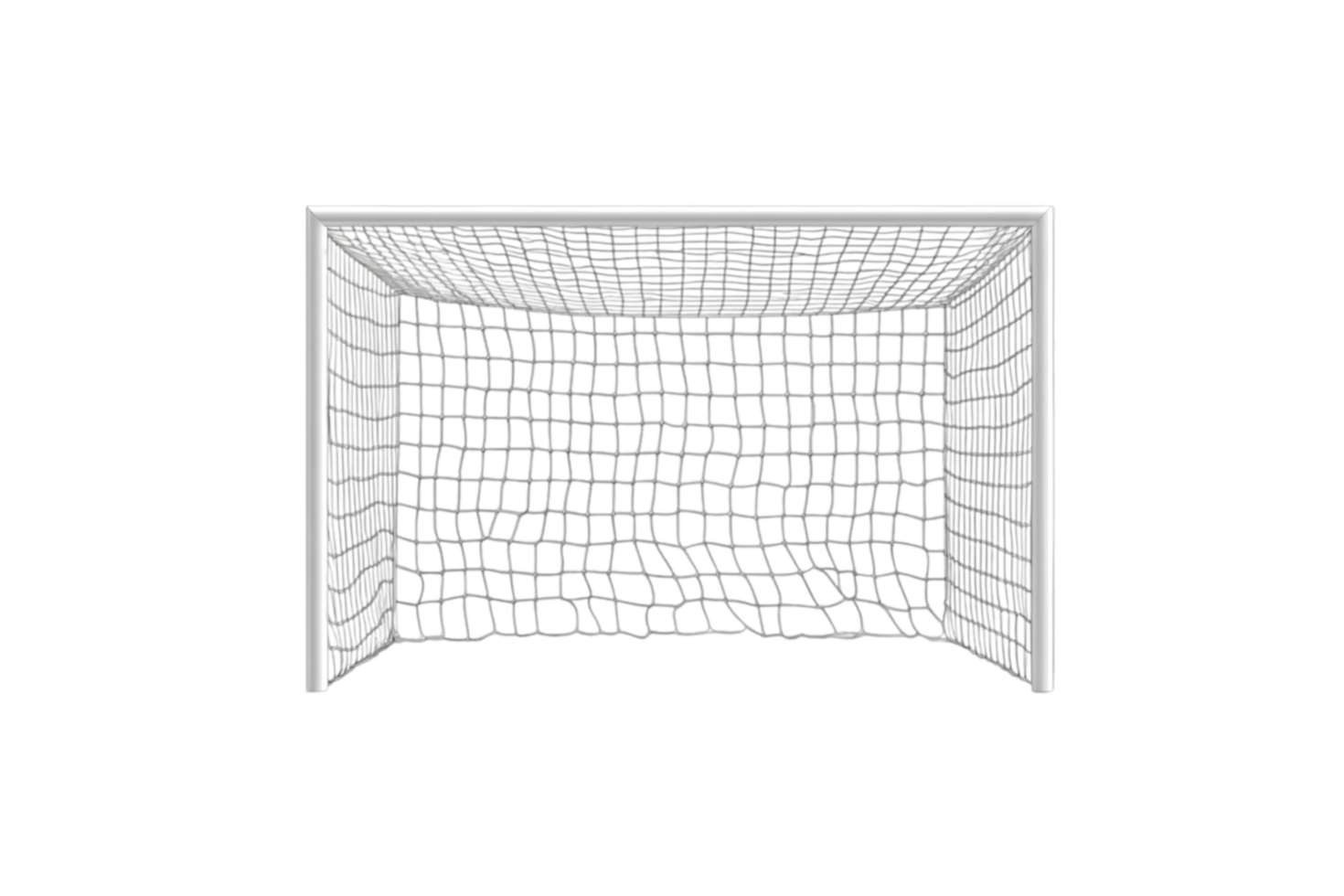Soccer Goal Net White Frame Sports Equipment Game Goalpost, png