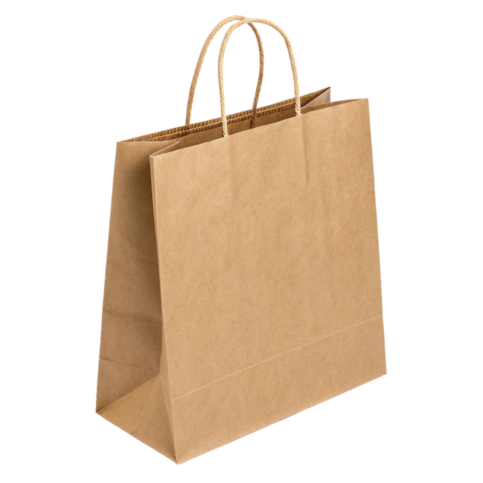Shopping bag with rope handles eco friendly packaging png
