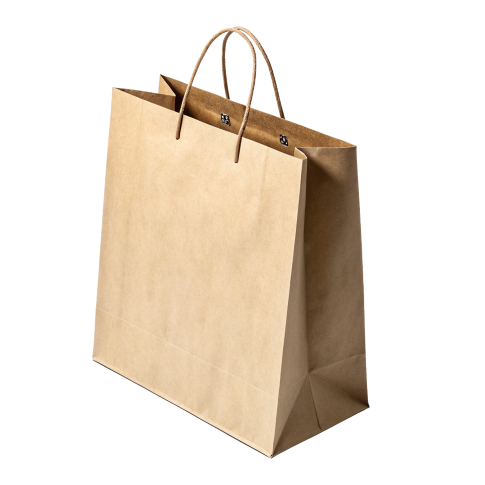 Brown Paper Shopping Bag Retail Packaging Eco Friendly png