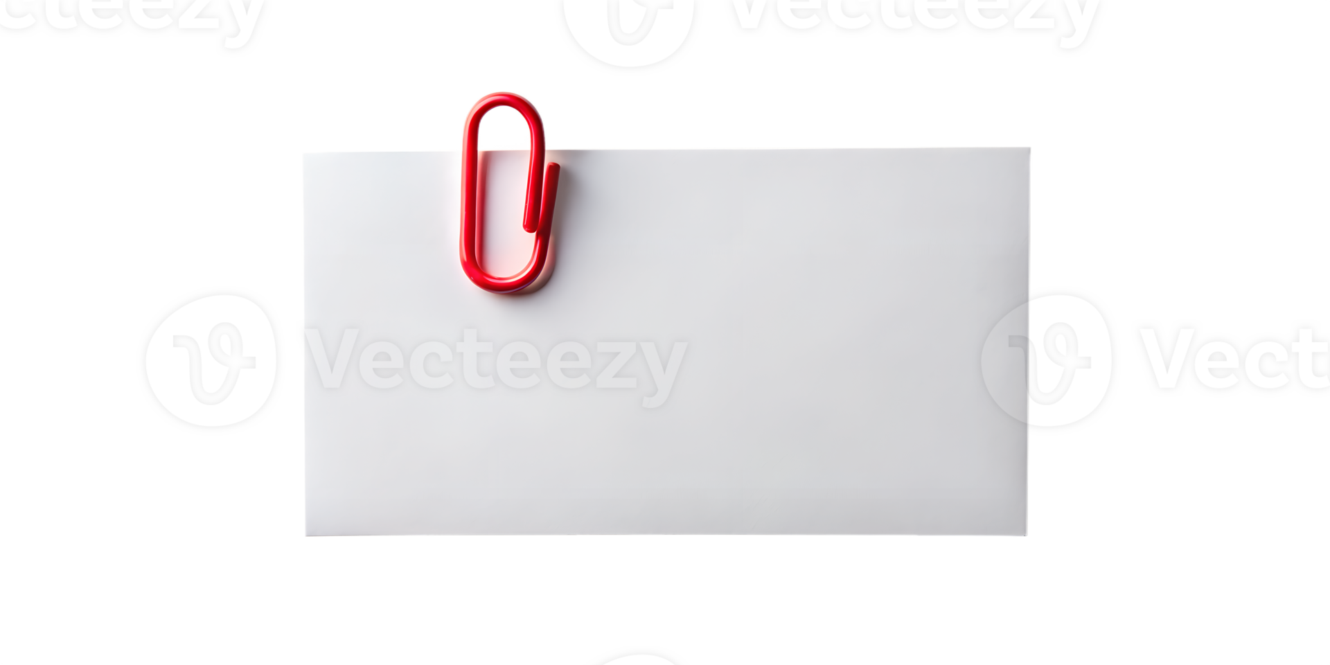 A white paper note with a red clip on it png