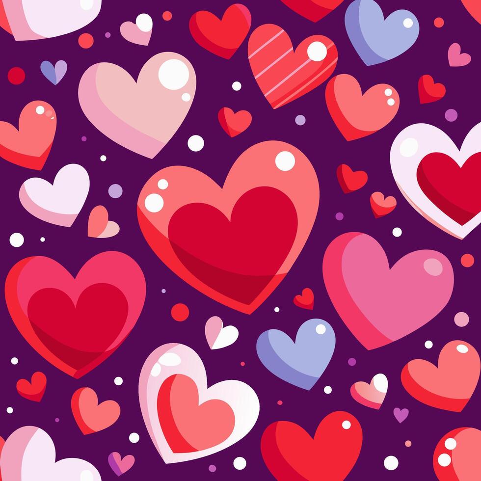 Floating Red Hearts Confetti Design for Valentine s Day and Celebrations vector