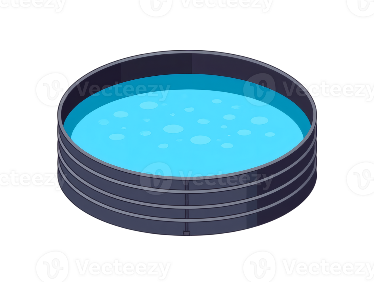 A blue liquid in a metal barrel png