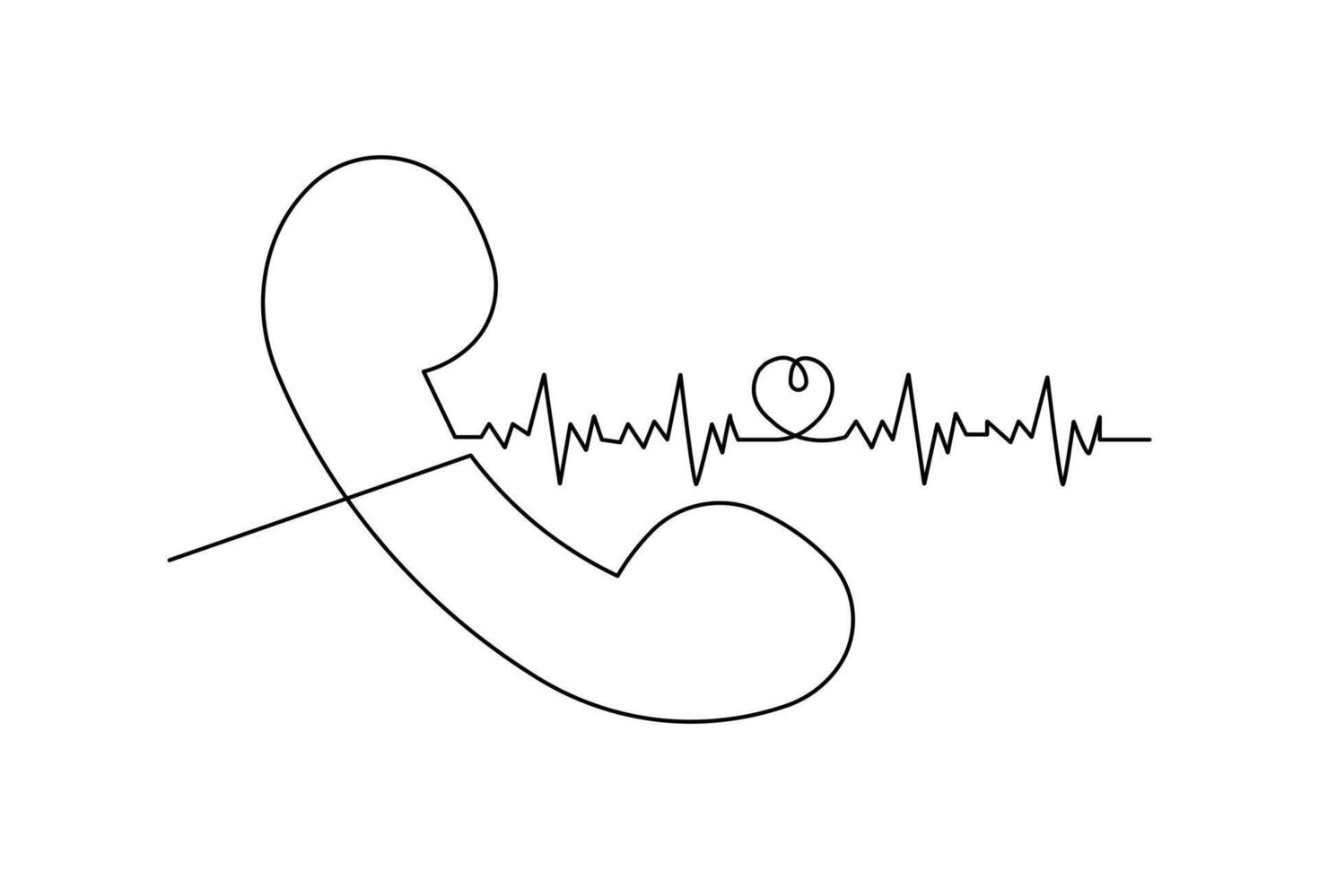 Smart phone icon digital art in line style for communication and internet browsing app vector