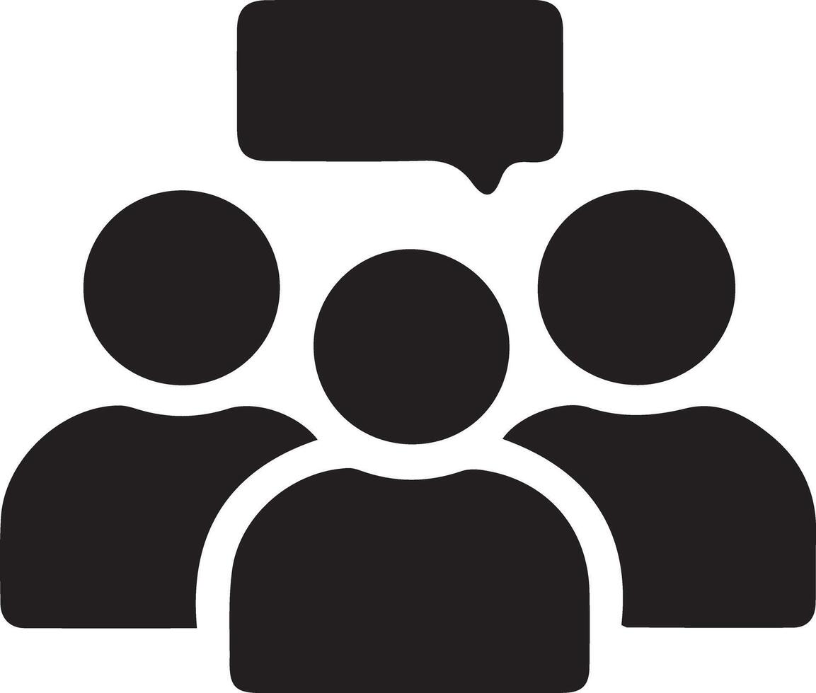 Human Figures Silhouette Collaboration and Community Graphic vector