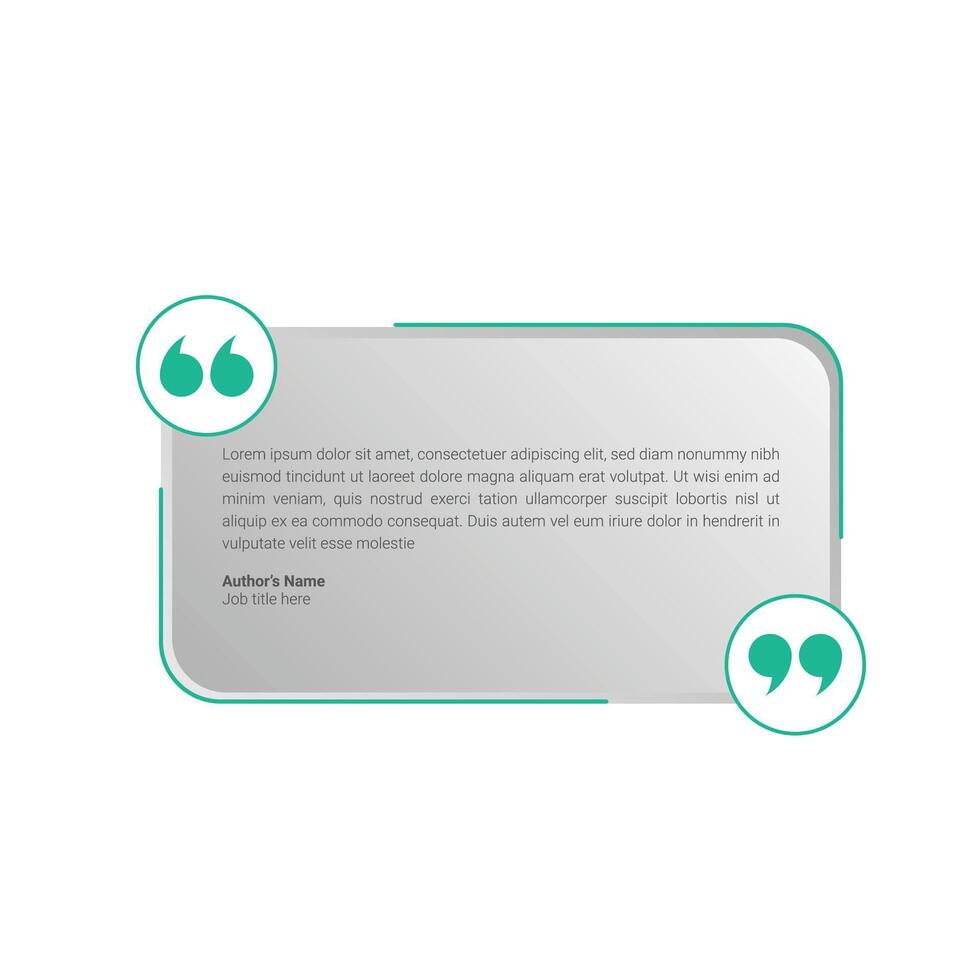 Modern testimonial quote box template for social media and customer reviews. Editable design. Communication or suggestion testimonial in chat bubble design. Bubble testimonial banner, quote. vector