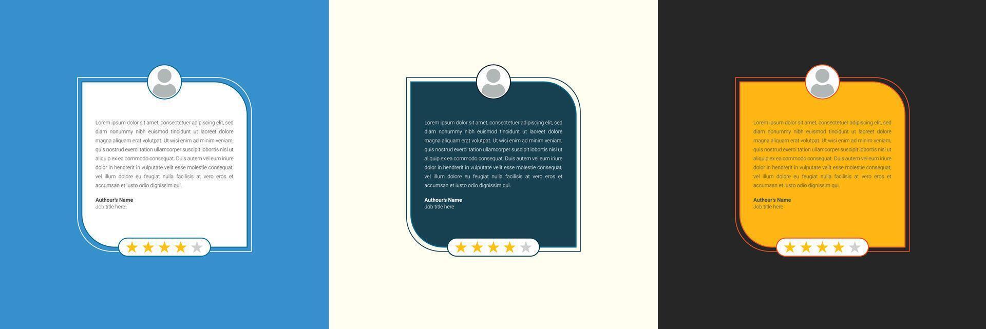 Modern testimonial quote box template for social media and customer reviews. Editable design. Communication or suggestion testimonial in chat bubble design. Bubble testimonial vector