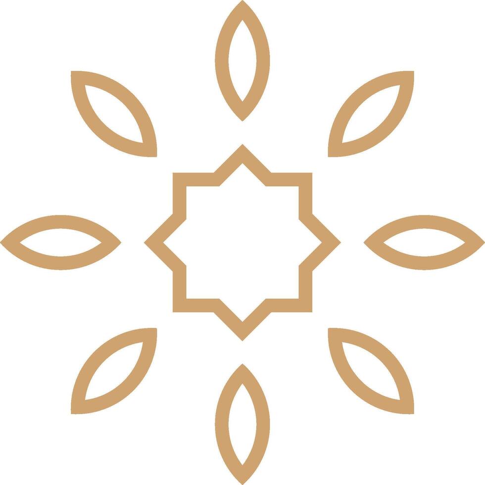 Mandala element decoration in Islamic floral vector