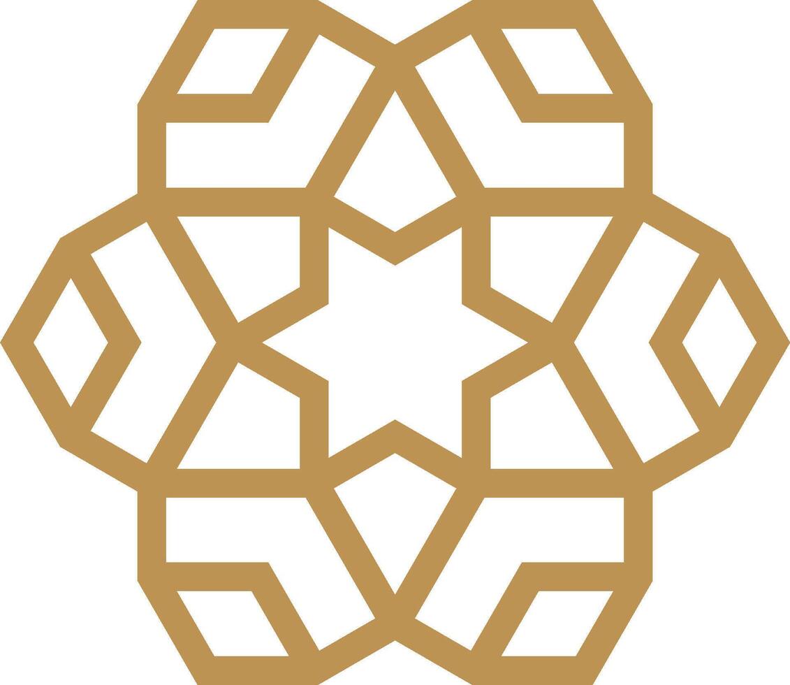 Mandala element decoration in Islamic model vector