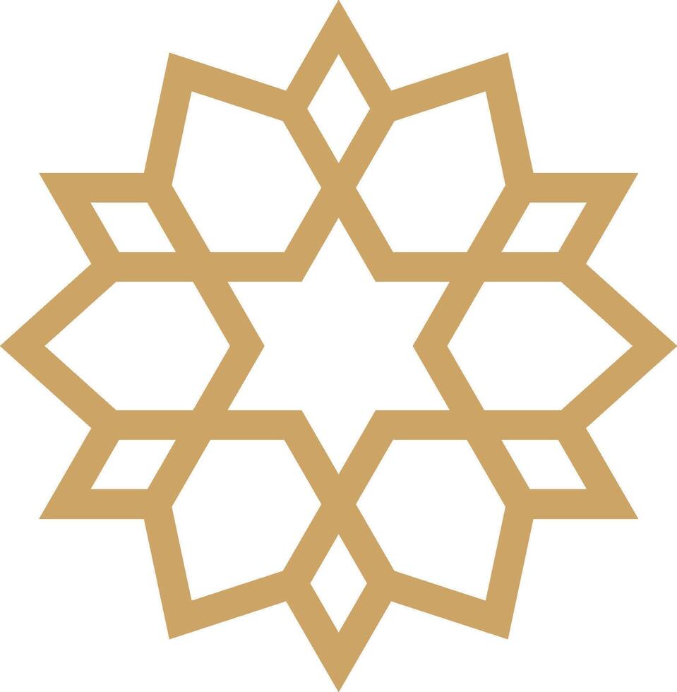 element decoration in Islamic star Mandala vector