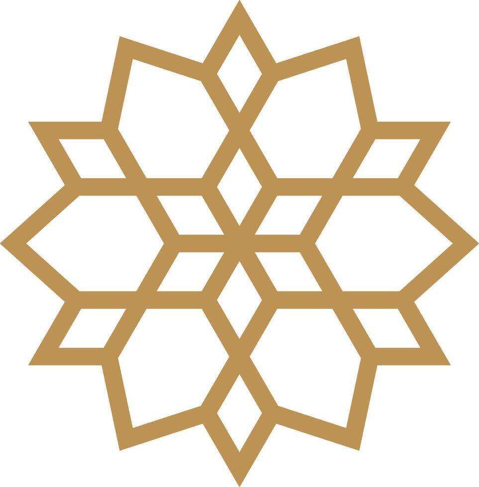 Mandala element decoration in Islamic modern style vector