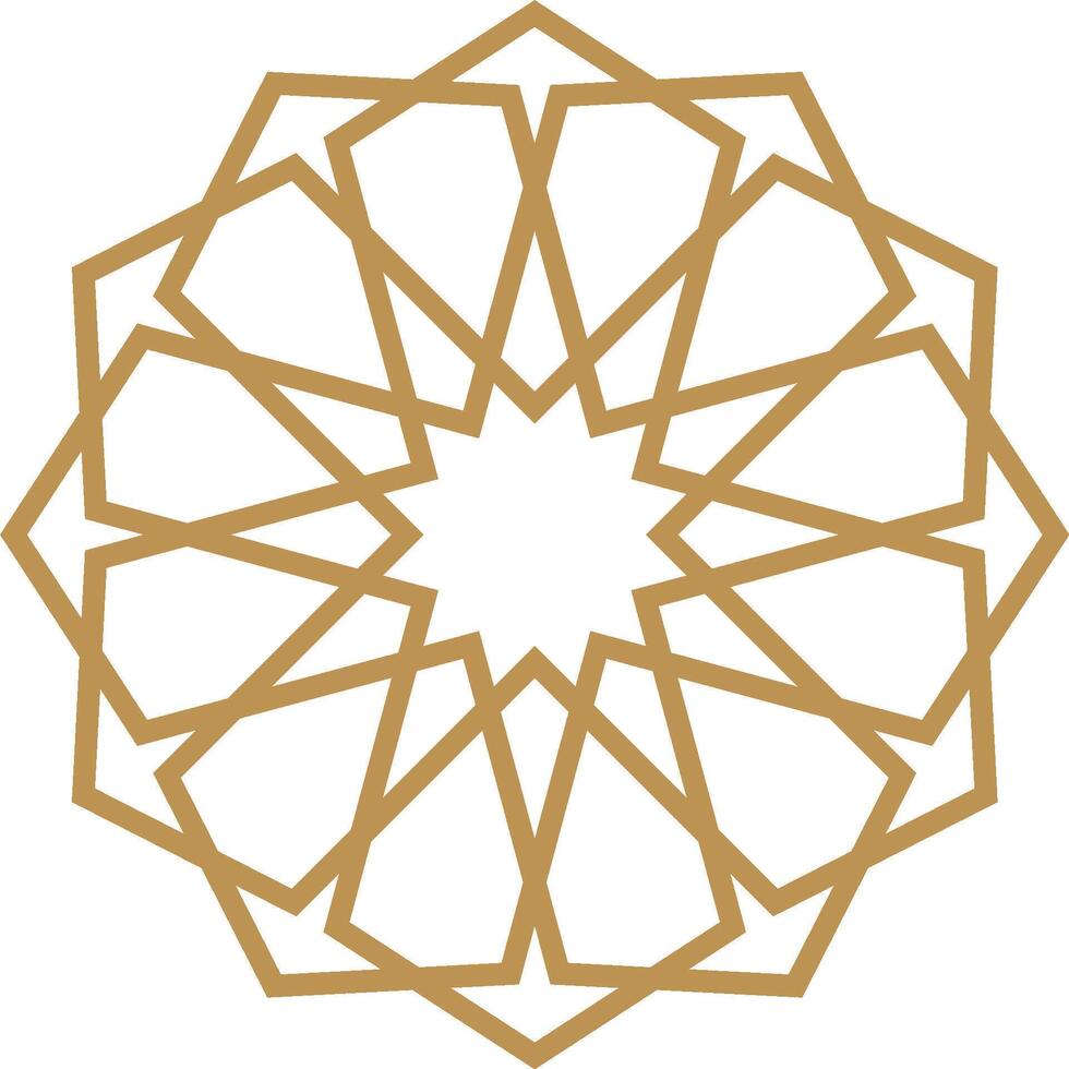 Mandala element decoration in Arabic style vector