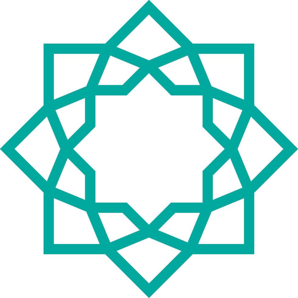 Mandala element decoration in Islamic frame vector