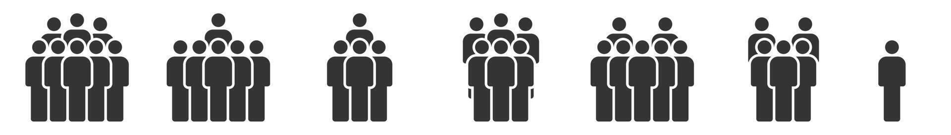 People Icons Line Work Group Team People Icon, Group Of People Icon, Team People Icon vector