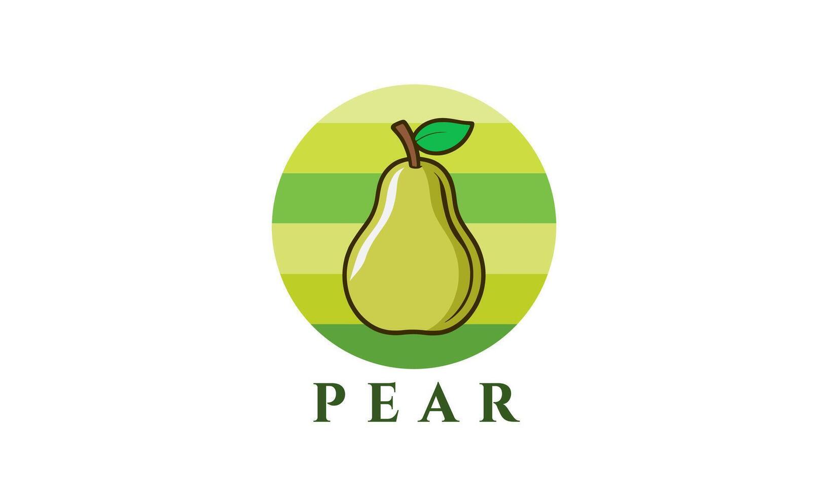 Pear Creative Fruit Design Logo Template vector