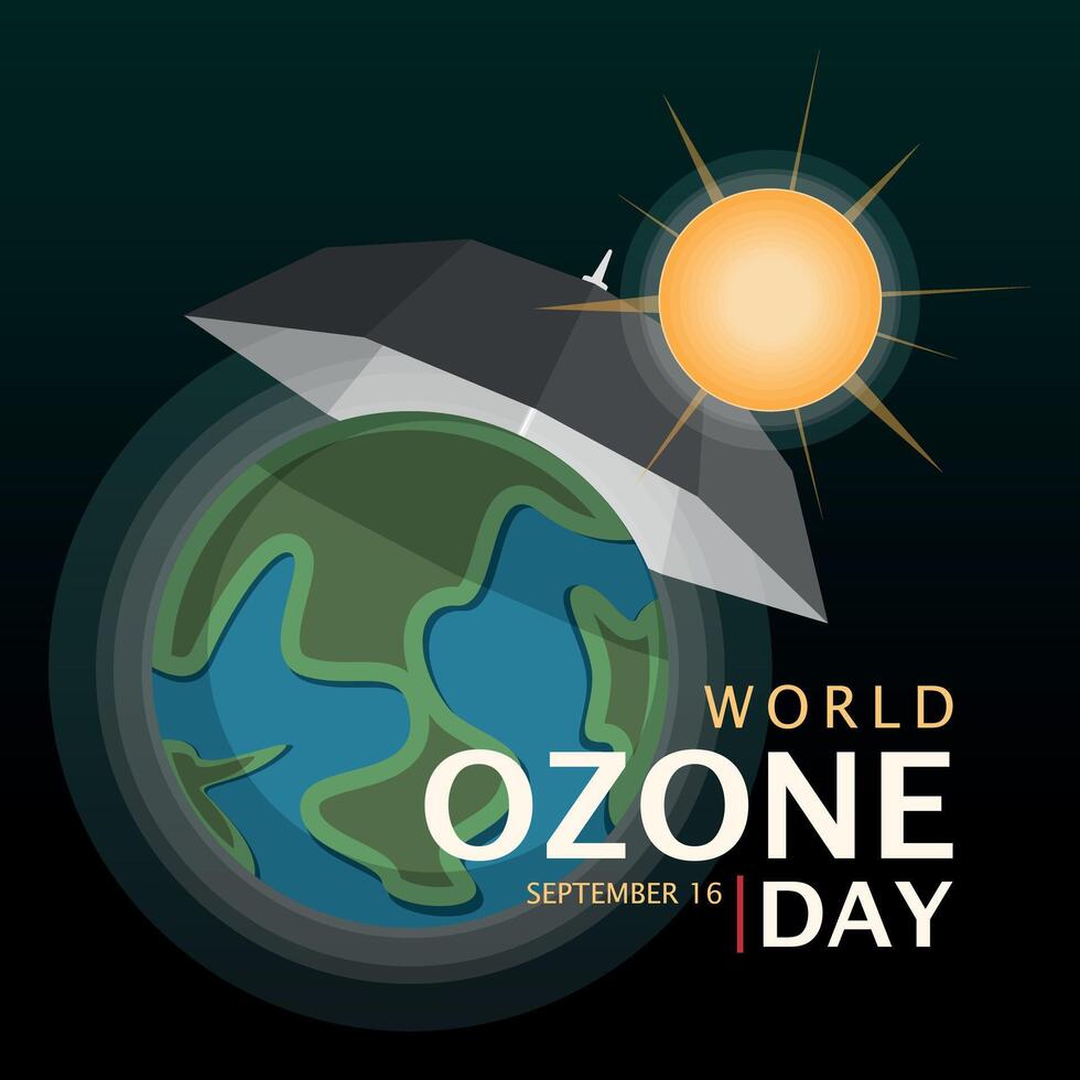 World Ozone Day poster illustration vector