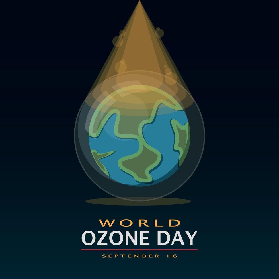 Earth illustration for World Ozone Day vector