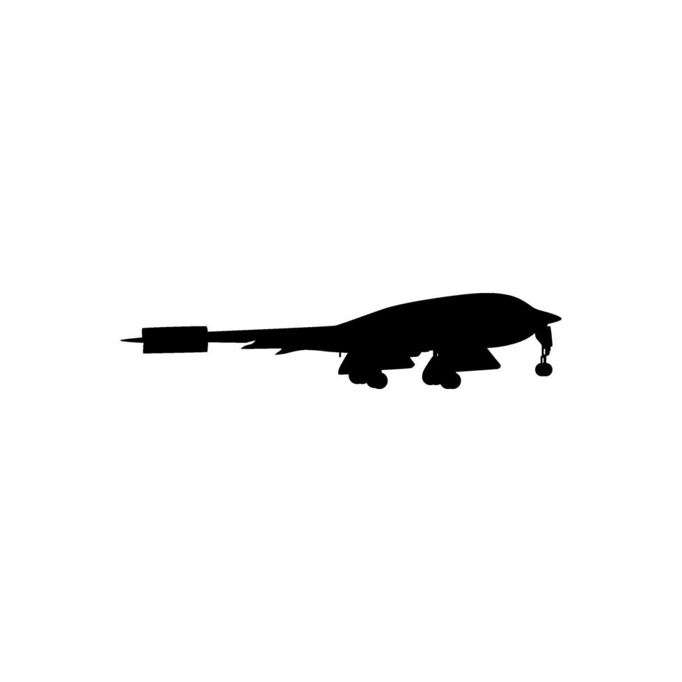Silhouette of the Jet Fighter, Stealth Bomber Fighter Aircraft, are military aircraft designed primarily for air-to-air combat. Editable vector